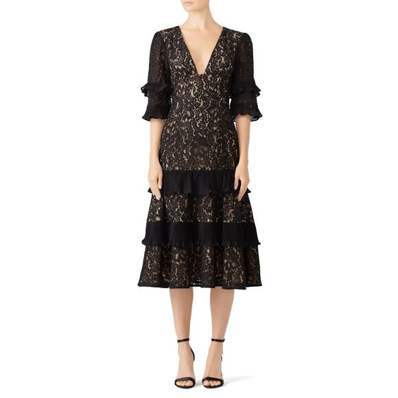 KEEPSAKE the Label Dresses & Skirts - Elegant Black Lace Dress